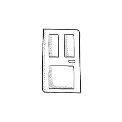 Image showing Front door sketch icon.