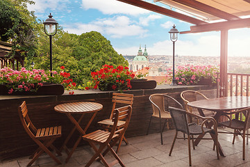 Image showing Beautiful terrace or balcony