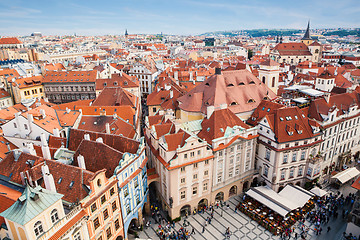 Image showing The aerial view on the wide city avenues