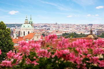 Image showing View on the Prague with St. Nicholas\' Cathedral