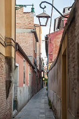 Image showing Narrow street in the old town in Venice