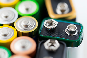 Image showing close up of alkaline batteries