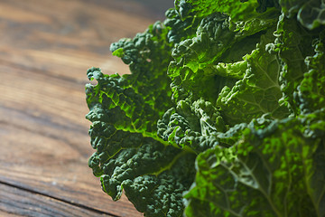 Image showing Savoy cabbage super food close up