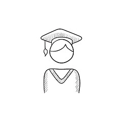 Image showing Graduate sketch icon.