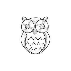 Image showing Owl sketch icon.