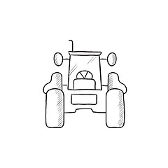 Image showing Tractor sketch icon.