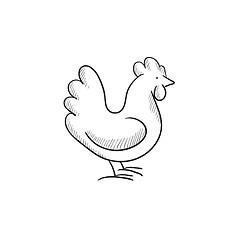 Image showing Chicken sketch icon.