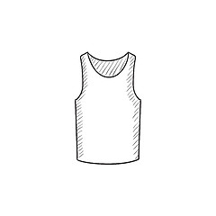 Image showing Male singlet sketch icon.