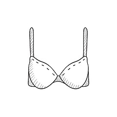 Image showing Bra sketch icon.