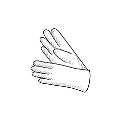 Image showing Gloves sketch icon.