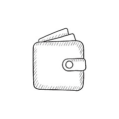Image showing Wallet sketch icon.