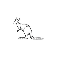 Image showing Kangaroo sketch icon.