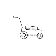 Image showing Lawnmover sketch icon.