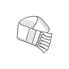 Image showing Scarf sketch icon.