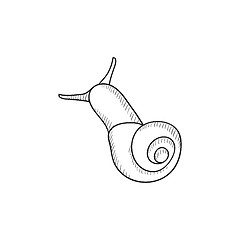 Image showing Snail sketch icon.