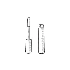 Image showing Mascara sketch icon.