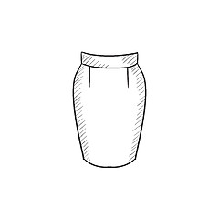 Image showing Skirt sketch icon.