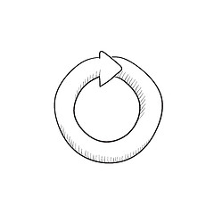 Image showing Circular arrow sketch icon.