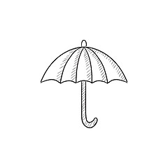 Image showing Umbrella sketch icon.