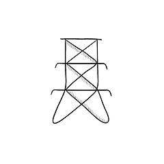 Image showing Electric tower sketch icon.