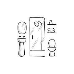 Image showing Bathroom sketch icon.