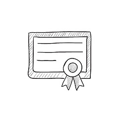 Image showing Certificate sketch icon.