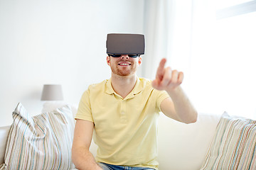 Image showing young man in virtual reality headset or 3d glasses