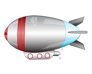 Image showing Airship on white