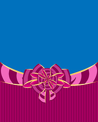 Image showing Background with rose bow