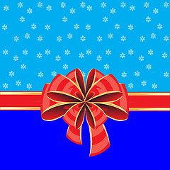 Image showing Colorful background with bow