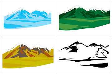 Image showing Selection of the landscapes with mountain