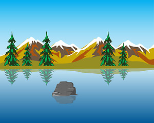 Image showing  Lake in mountains