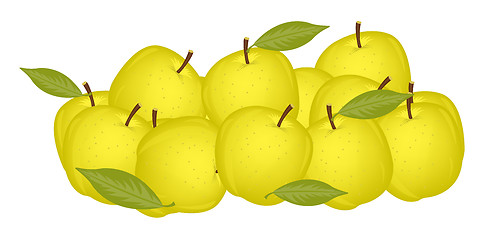 Image showing Small circle yellow apple