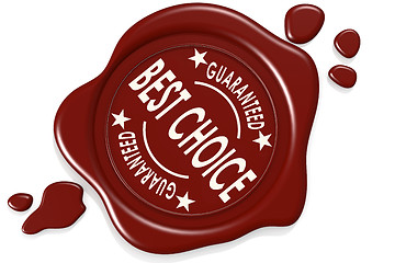 Image showing Best choice label seal 