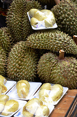 Image showing Durian at the street market