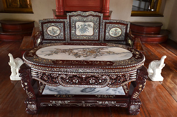 Image showing Beautiful chair in Royal residence of Thai