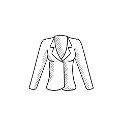 Image showing Jacket sketch icon.