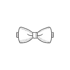 Image showing Bow tie sketch icon.