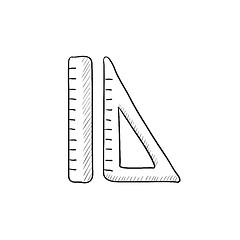 Image showing Rulers sketch icon.