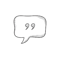 Image showing Speech bubble sketch icon.