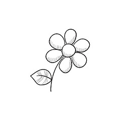 Image showing Flower sketch icon.