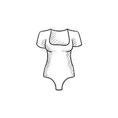 Image showing Bodysuit sketch icon.