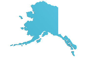 Image showing Map of Alaska with white background