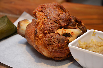 Image showing Roasted pork knuckle