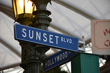 Image showing Sunset Blvd street sign