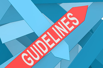 Image showing Guidelines arrow pointing upward