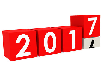 Image showing New year 2017 Blocks