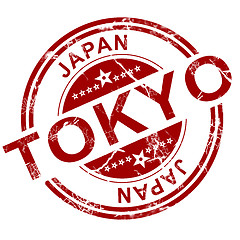 Image showing Red Tokyo stamp 