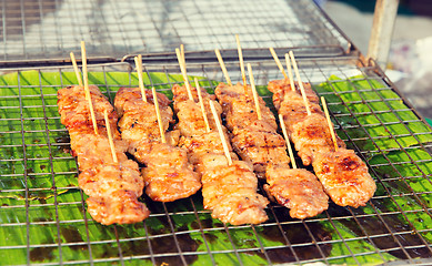 Image showing meat grill at street market