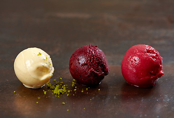 Image showing ice cream and sorbet balls